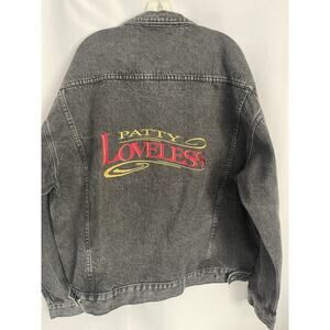 Vintage Patty Loveless Denim Jean Jacket Adult XXL Butterfield Stage Embroidered